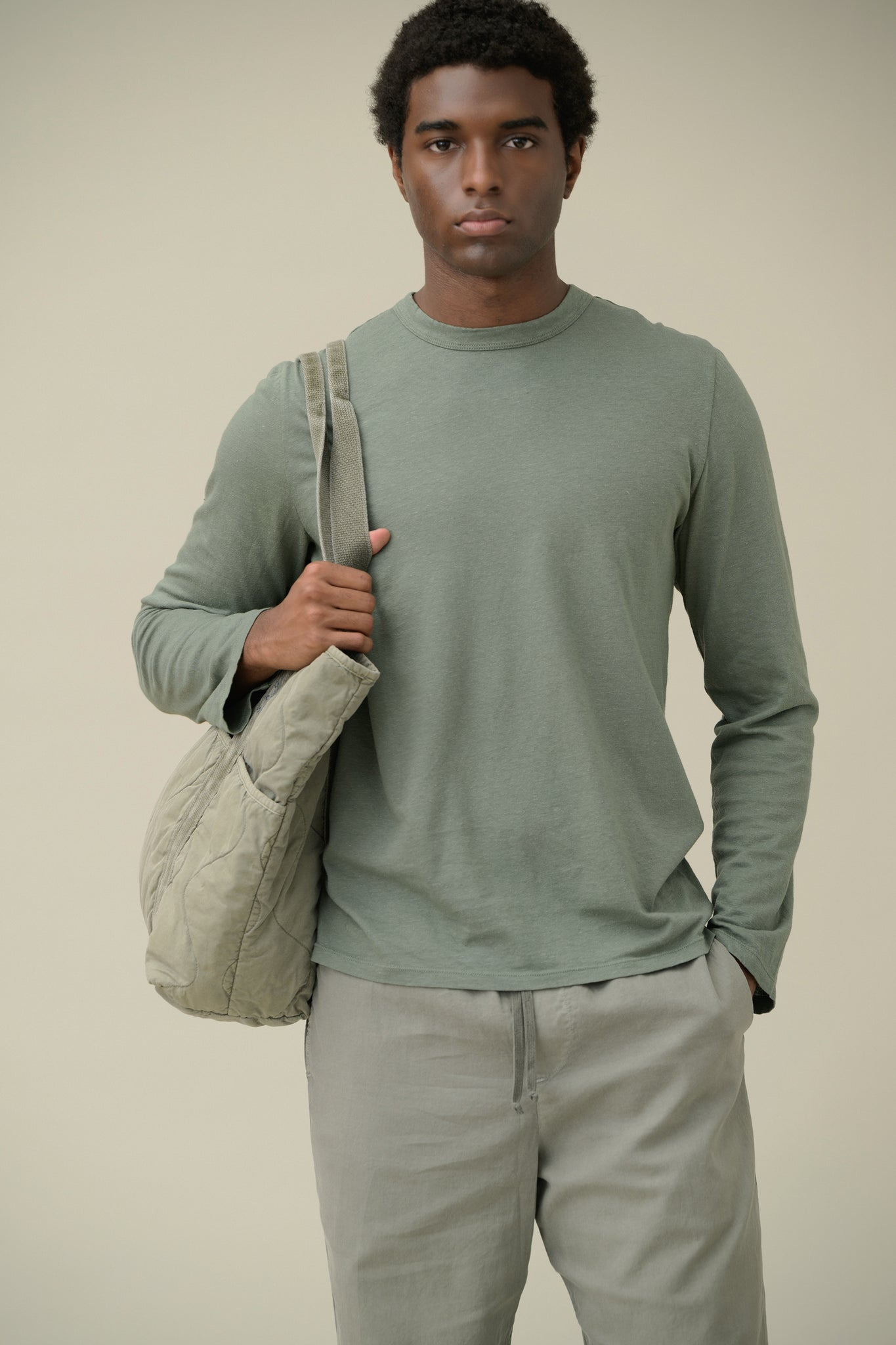 SS26 LS ORGANIC COTTON HEMP LOUNGE TEE