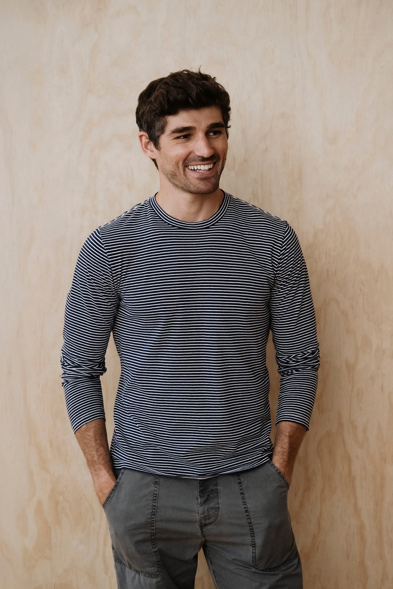 SS26 LS YARN DYE JERSEY CREW TEE