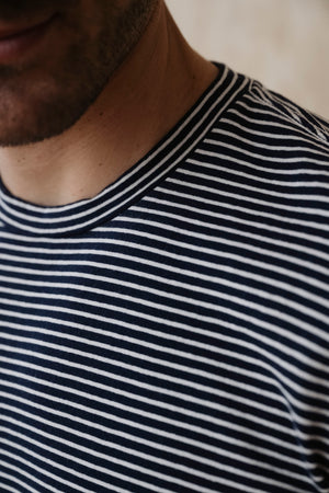 SS26 LS YARN DYE JERSEY CREW TEE