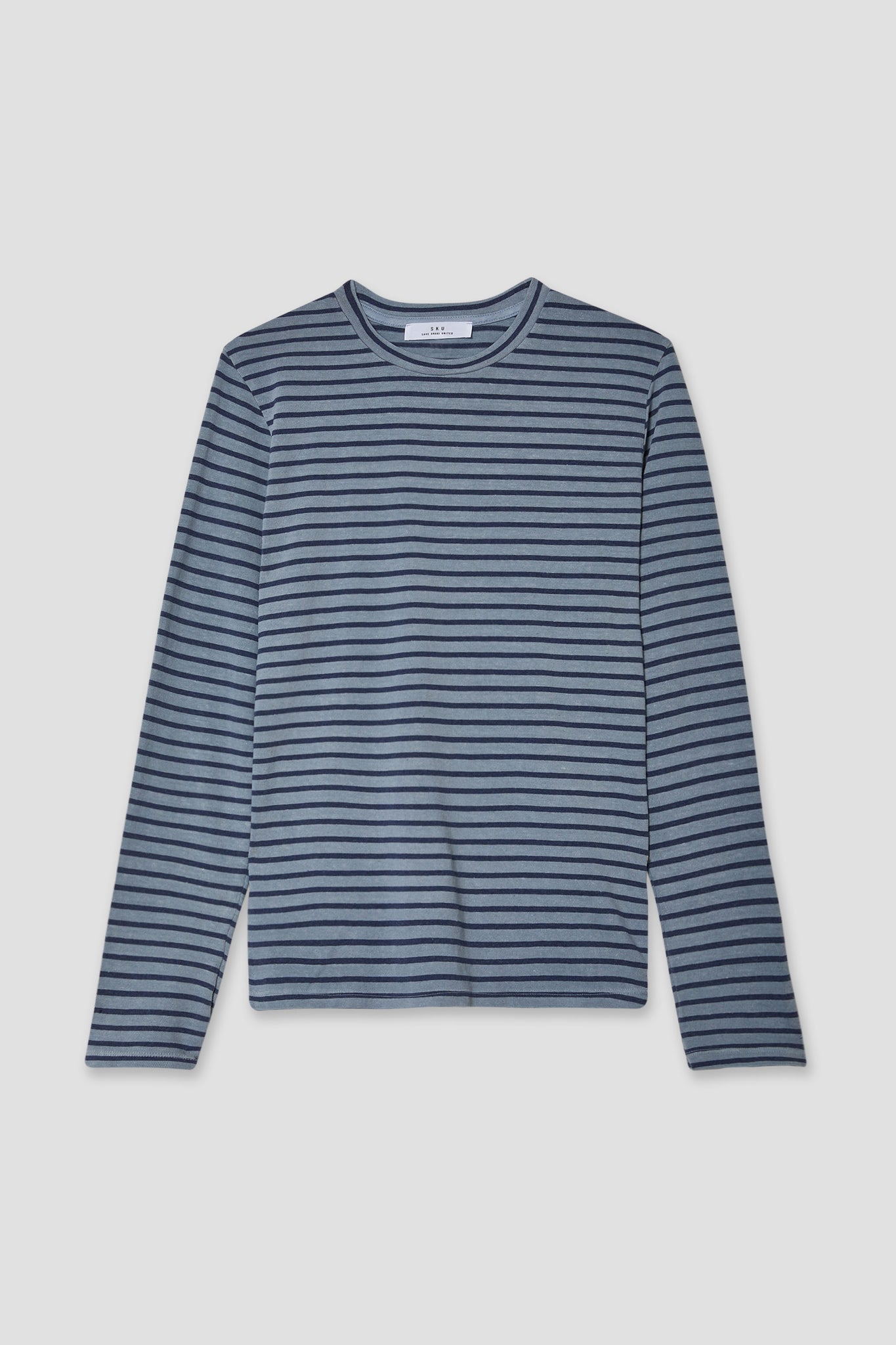 SS26 LS Organic Cotton and Hemp Stripe Crew Tee