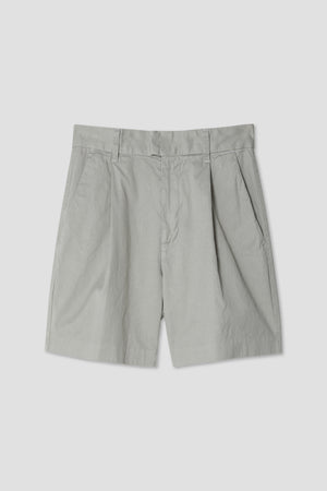 SS25 COTTON HEMP TWILL PLEATED SHORT