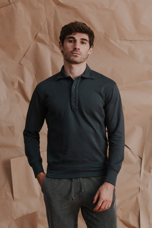 AW23 L/S SUPIMA FLEECE POLO