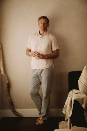 SS26 HEMP STRIPE EASY CHINO