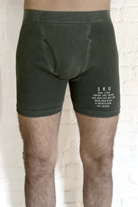 SS26 DISTRESSED DYE SUPIMA RIB BOXER BRIEF
