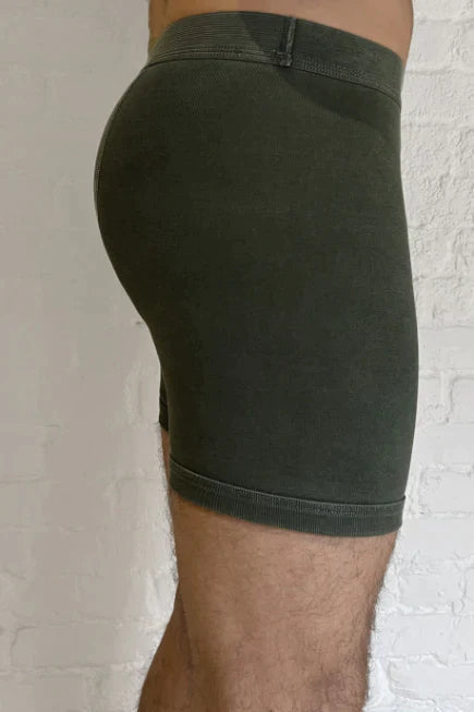 SS26 DISTRESSED DYE SUPIMA RIB BOXER BRIEF